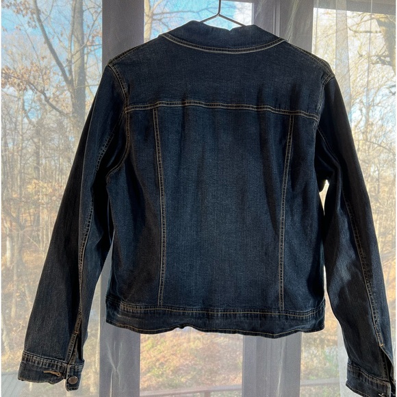 NY Jeans-New York & Co. cute distressed jeans jacket. Size L - Picture 3 of 9